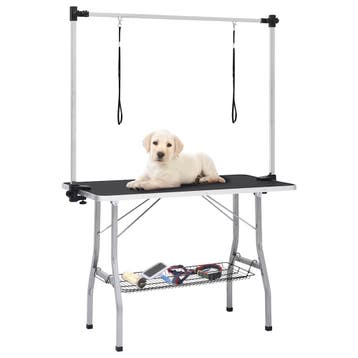 vidaXL Hondentrimtafel verstelbaar met 2 lussen en, Dieren en Toebehoren, Verzenden, Nieuw