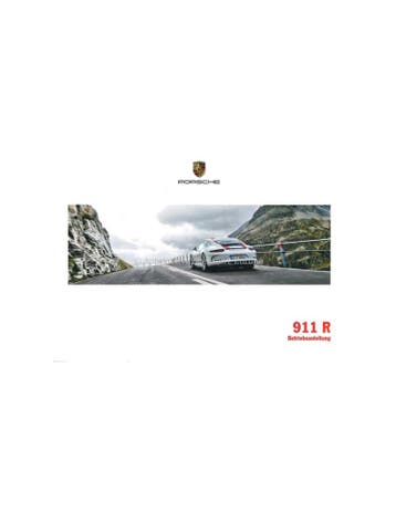 2016 PORSCHE 911 R INSTRUCTIEBOEKJE DUITS