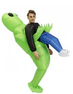 KIMU® Opblaas Kostuum Gedragen Door Alien Opblaasbaar Pak Al, Ophalen of Verzenden