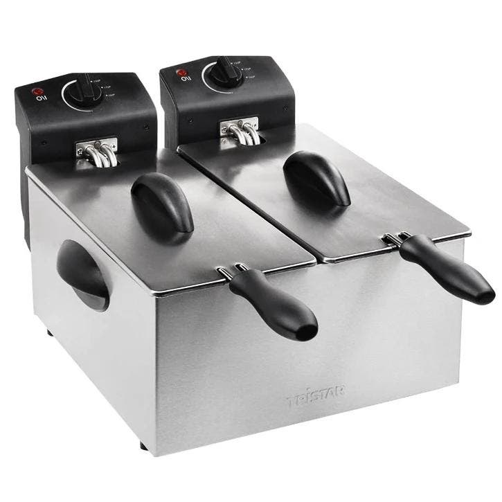 Friteuse | Elektrisch | 3+3L | 190°C | 3.6kW (2x 230V) |, Zakelijke goederen, Horeca | Keukenapparatuur, Nieuw in verpakking, Verzenden