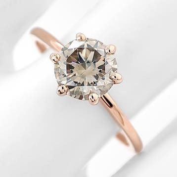 Zonder minimumprijs - Ring - 14 karaat Roségoud - 1.08ct., Nieuw