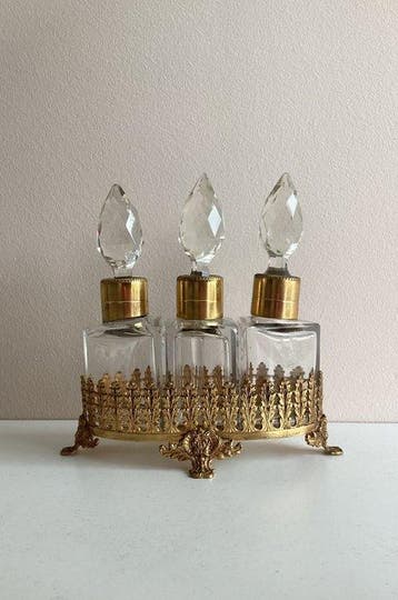 Parfum vaas (4) - Victoriaans - Verguld - Parfumset