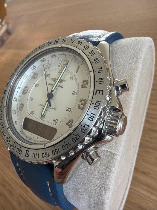 Breitling - Chronographe Intruder Réveil - A51035 - Homme -, Handtassen en Accessoires, Horloges | Heren