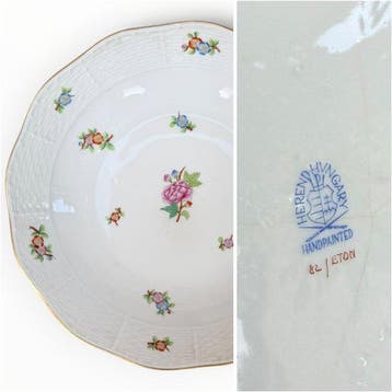 Herend - Assiette (2) - Porcelaine - Assiettes à poignées