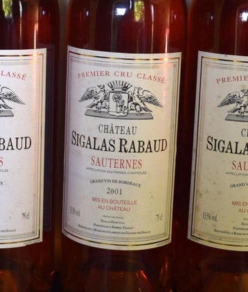 2001 Château Sigalas Rabaud - Sauternes 1er Cru - 3 Flessen, Nieuw