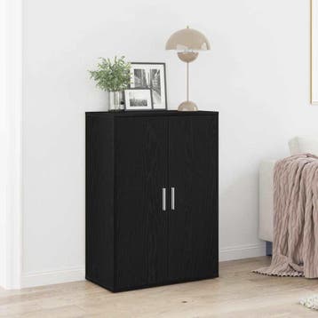 vidaXL Dressoir Zwart Eiken 60 x 31 x 84 cm Bewerkt hout, Verzenden