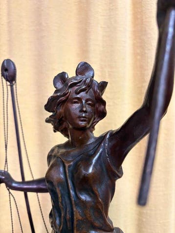 Figurale pendule - Junghans Liberty Metaal - 1920-1930, Antiek en Kunst