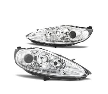 Phares Pour Ford Fiesta 08-12 Daylight Fond Chromé, Autos : Pièces & Accessoires, Verzenden
