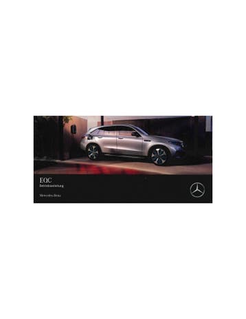 2020 MERCEDES BENZ EQC INSTRUCTIEBOEKJE DUITS