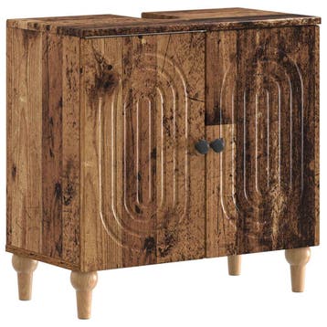 vidaXL Wastafel kabinet voor de badkamer ALKMAAR Oud hout, Verzenden, Nieuw