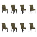 Set van 8 Leren eetkamerstoelen Just - Rancho Green, Ophalen of Verzenden, Nieuw, Leer, Eén