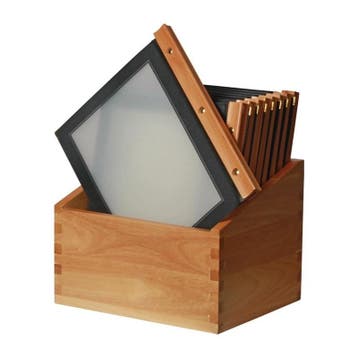 Menumappenset | Hout | Incl. Houten Box | A4-formaat | 20, Verzenden