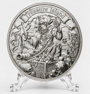 Niue. 2 Dollars 2026 – Treasure Island – 1 oz Silver Coin –