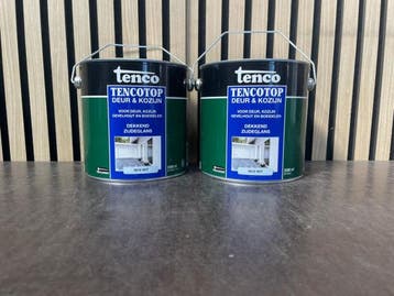 Veiling - 2x TencoTop Deur & Kozijn 2,5L – 9010 Wit  Dekke, Bricolage & Construction, Peinture, Vernis & Laque