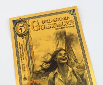 Verenigde Staten. 2025 Oklahoma Goldback Note 1/200oz (.999)