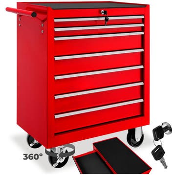Gereedschapswagen met 7 lades - rood, Verzenden, Nieuw