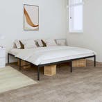 vidaXL Bedframe metaal zwart 180x200 cm, Verzenden