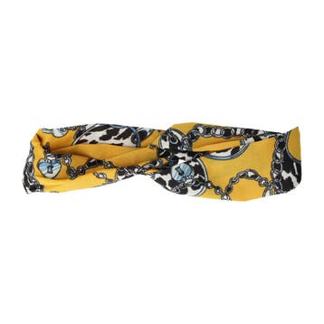 Haarband Twist 5cm – Ketting Panter Print – Gladde Stof –, Nieuw