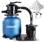 Arebos Zandfiltersysteem met pomp | 350 W | 9500 L/h | tanki, Verzenden, Nieuw