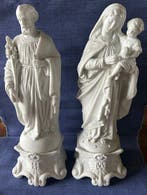 Beeld, Maria met Kind en Jozef - 32 cm - Biscuit porselein -