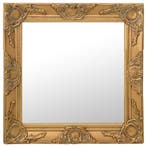 vidaXL Wandspiegel barok stijl 50x50 cm goudkleurig, Huis en Inrichting, Woonaccessoires | Spiegels, Verzenden, Nieuw