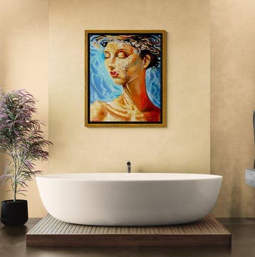Pablo Soroya - Underwater, Original oil Painting of a Woman,