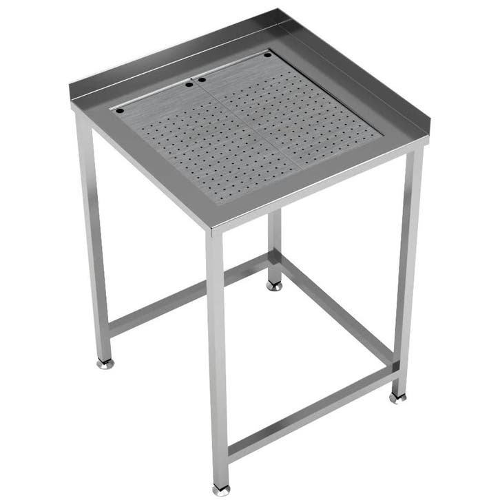 Werktafel | RVS | Lekbak | Hoekelement | Achteropstand |, Articles professionnels, Horeca | Équipement de cuisine, Envoi