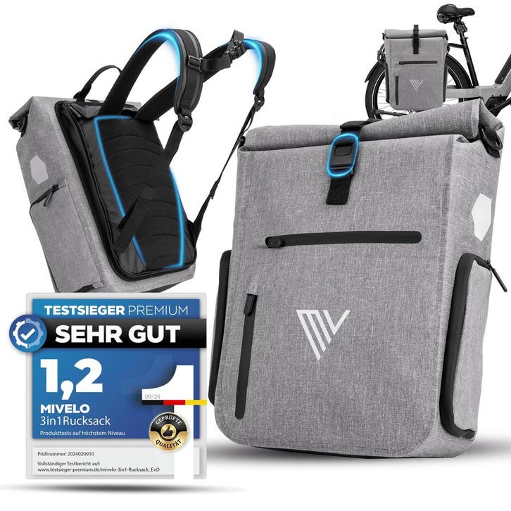 2dekans | MIVELO EVO 25L 3 in 1 fietstas voor bagagedrager -, Vélos & Vélomoteurs, Accessoires vélo | Sacoches, Enlèvement ou Envoi