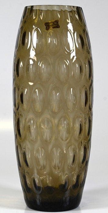 Egermann - Vaas - Glas - Set van twee olijfgroene vazen, Antiek en Kunst