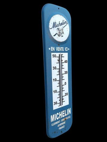 Thermomètre - Métal - Ancien thermomètre Michelin