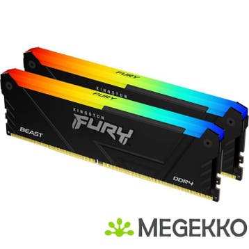 Kingston DDR4 FURY Beast RGB 2x16GB 3200, Computers en Software, Verzenden, Nieuw