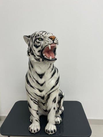 Statue, Tigre Ruggente - 85 cm - Céramique, Antiquités & Art