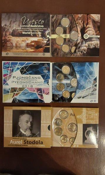 Slowakije. Year Set (BU) 2017/2019 (3 sets) (Zonder