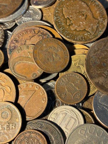 Wereld. Collection of coins incl. restrikes (Zonder