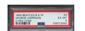 1964 O-Pee-Chee Beatles - B & W George Harrison #9 - PSA 6, Collections, Collections Autre