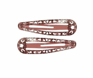 Haarspeld Klikklak 6cm - Opengewerkt Ibiza Print - Roze -, Nieuw