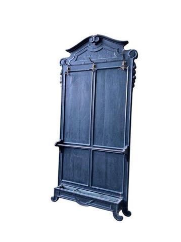 Porte-manteau - Bois, Laiton - à fixer au mur