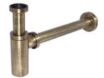 Veiling - De Beer designsifon 5/4x32mm met muurbuis brons, Nieuw