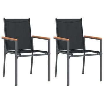 Lot 2 chaises jardin noir -70% : Retour client a saisir, Verzenden, Nieuw
