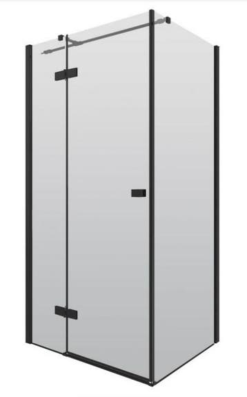 Servie MAT ZWART / Rechthoek cabine met 2 deuren 90x100x200, Ophalen of Verzenden, Nieuw