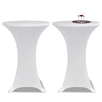 vidaXL Statafelhoes Stretch Ø80cm Wit (2 stuks), Verzenden, Nieuw