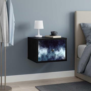 vidaXL Wandkastje voor Bed RAALTE Zwart eiken 36 x 33 x 25, Verzenden