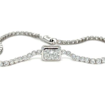 Zonder minimumprijs - Armband - 14 karaat Witgoud - 3.12ct., Nieuw