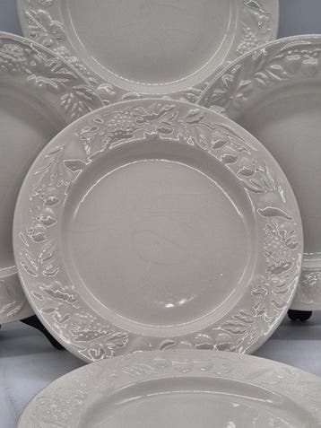 Ceraminter – 5-teiliges Teller-Set – Keramik mit Reliefdekor