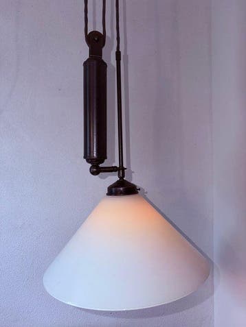 circa 1930 - Plafondlamp - Opaline glas - Amsterdamse, Maison & Meubles