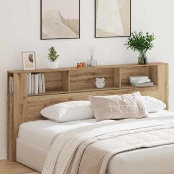 vidaXL Hoofdeinde Kast Artisan Eiken Bewerkt hout, Verzenden, Nieuw