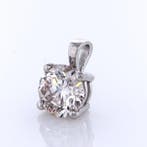 Zonder minimumprijs - Hanger - 14 karaat Witgoud - 1.03ct.