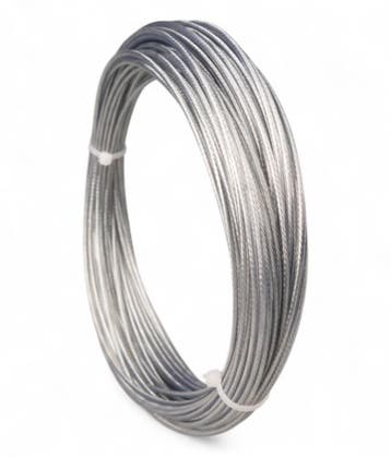 Staalkabel haspel Pvc 10 meter 1-2mm, Verzenden, Nieuw