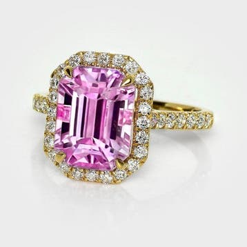 Sans prix de réserve - Bague - 14 carats HRD 6,25 ct rose,, Nieuw