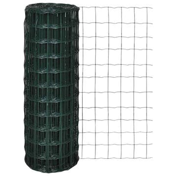 vidaXL Euro hek 10x1,5 m staal groen, Verzenden, Nieuw